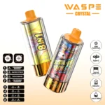 180k Vape Waspe Crystal 8 In 1 Flavors Einweg Strawberry Banana Mango Peach Triple Berries Pineapple 3 Disposable Device