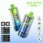 180k Vape Waspe Crystal 8 In 1 Flavors Einweg Strawberry Watermelon Cool Mintblue Razz Ice Blackcurrant 3 Disposable Dev