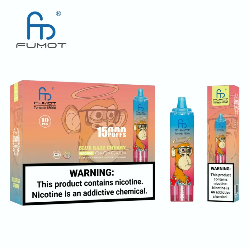 Fumot Randm Tornado 15000 Puffs Einweg Vape Blue Razz Cherry 2 Disposable Device