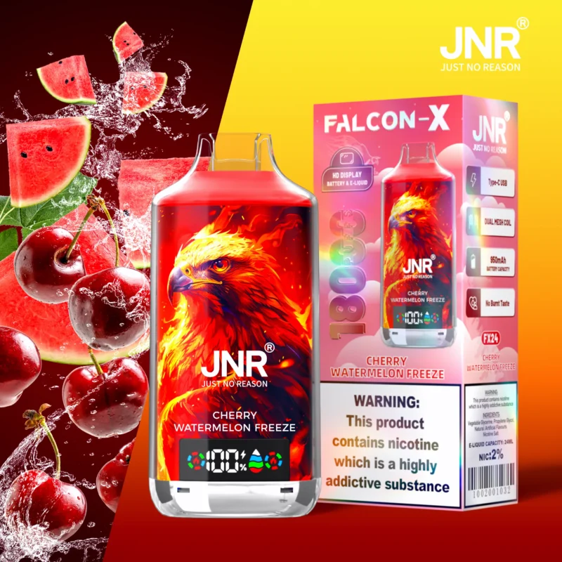 Jnr Falcon X 18000 18k Puffs Einweg Vape Cherry Watermelon Freeze Disposable Device