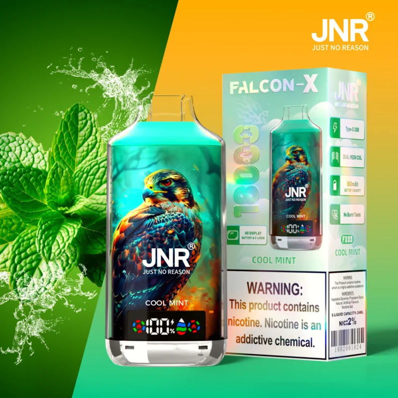 Jnr Falcon X 18000 18k Puffs Einweg Vape Cool Mint Disposable Device