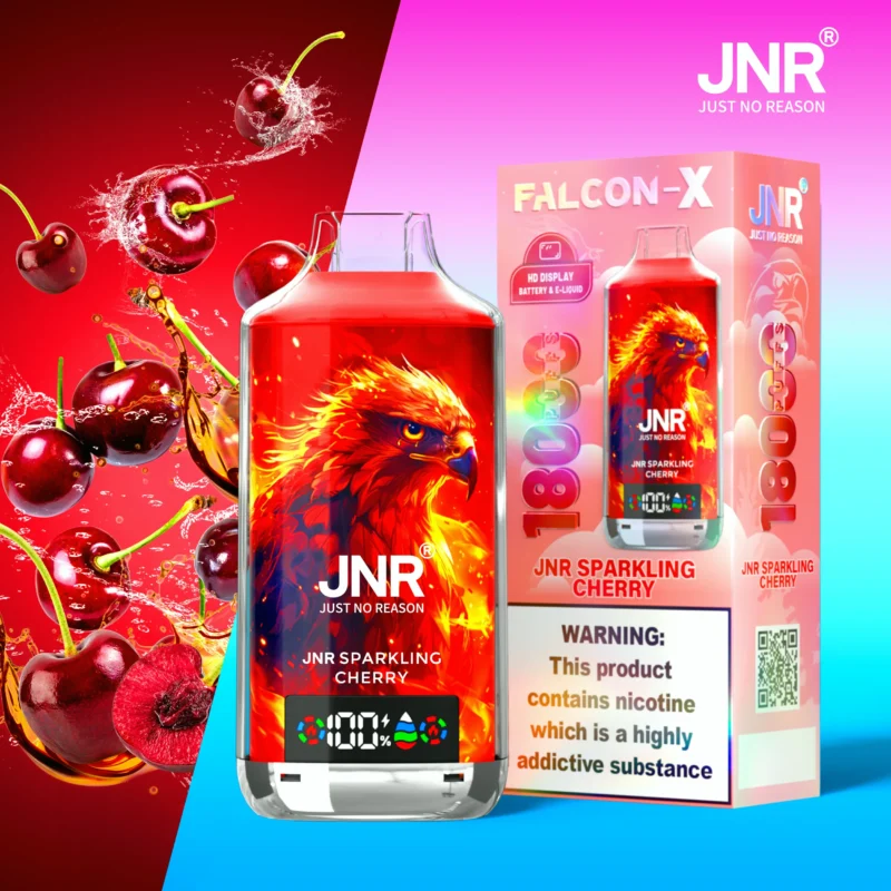 Jnr Falcon X 18000 18k Puffs Einweg Vape Fizzy Cherry Disposable Device