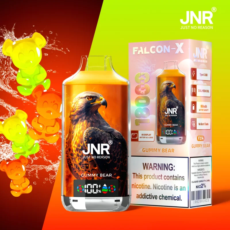 Jnr Falcon X 18000 18k Puffs Einweg Vape Gummy Bear Disposable Device