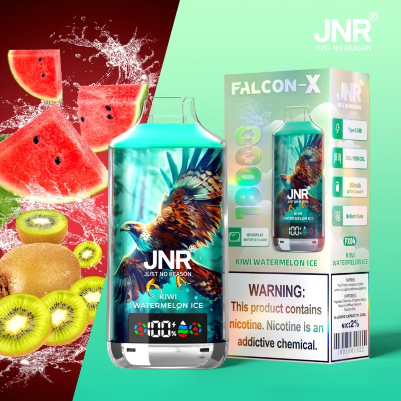 Jnr Falcon X 18000 18k Puffs Einweg Vape Kiwi Watermelon Ice Disposable Device