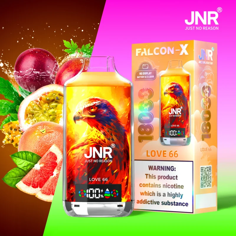 Jnr Falcon X 18000 18k Puffs Einweg Vape Love 66 Disposable Device