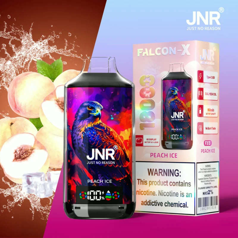 Jnr Falcon X 18000 18k Puffs Einweg Vape Peach Ice Disposable Device