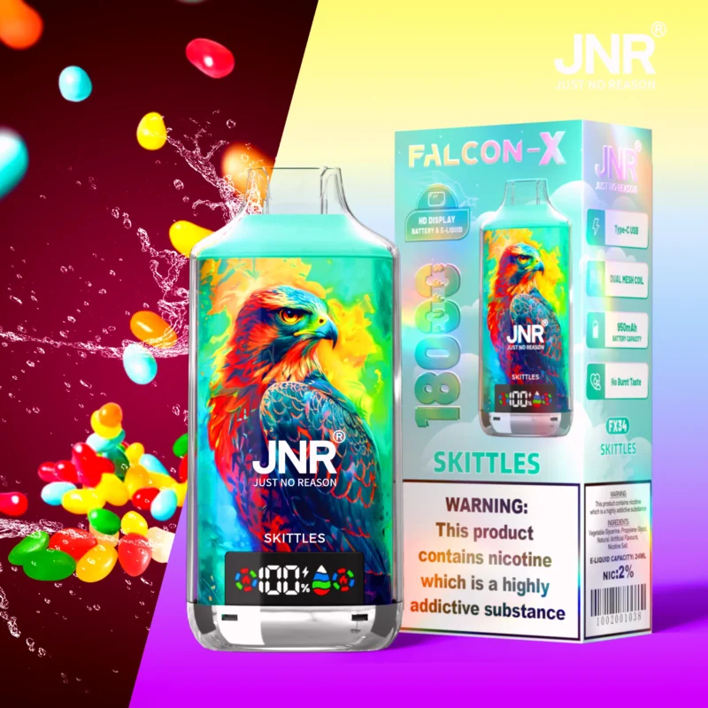 Jnr Falcon X 18000 18k Puffs Einweg Vape Skittles