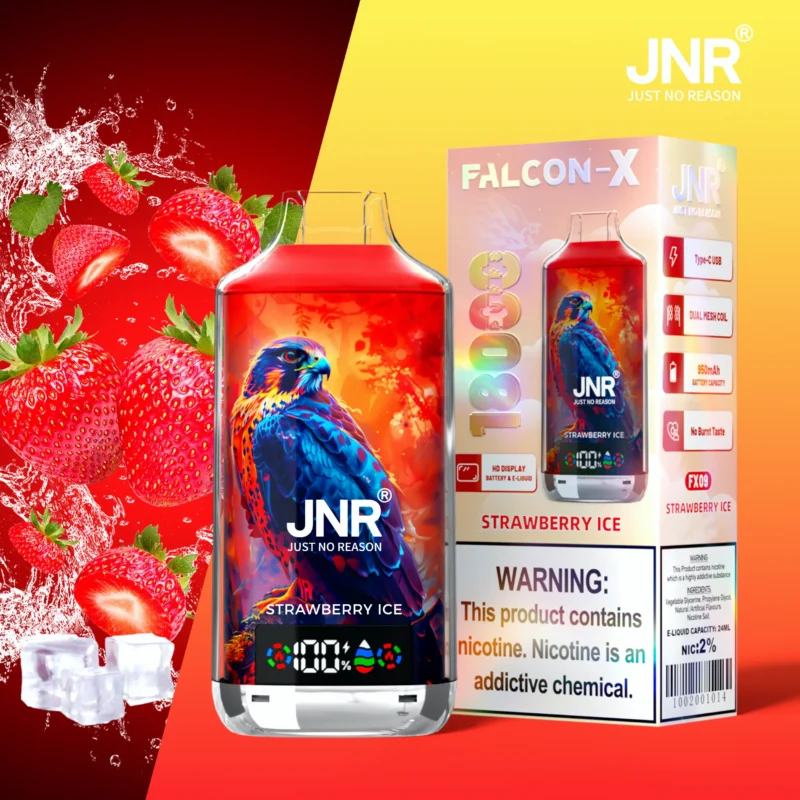 Jnr Falcon X 18000 18k Puffs Einweg Vape Strawberry Ice Disposable Device
