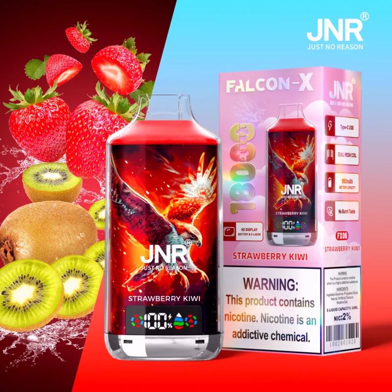 Jnr Falcon X 18000 18k Puffs Einweg Vape Strawberry Kiwi Disposable Device