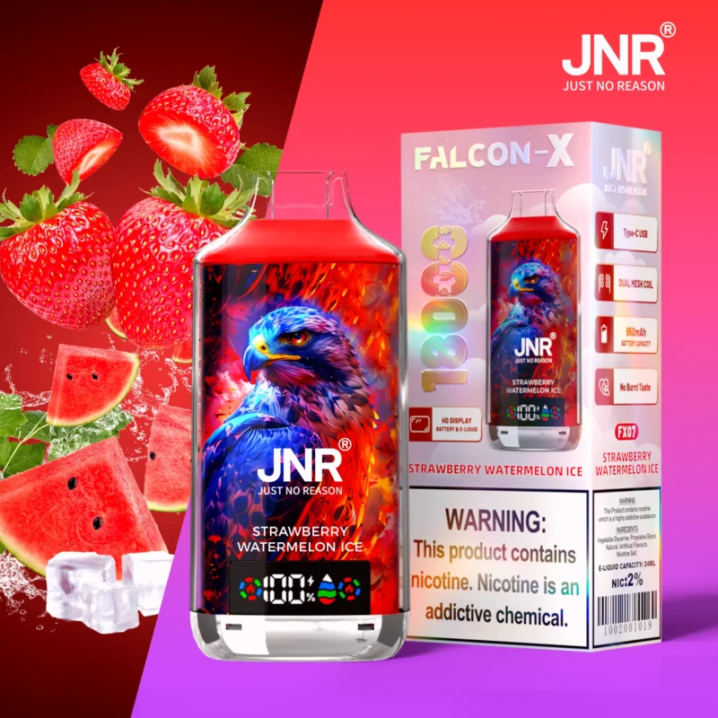 Jnr Falcon X 18000 18k Puffs Einweg Vape Strawberry Watermelon Ice Disposable Device