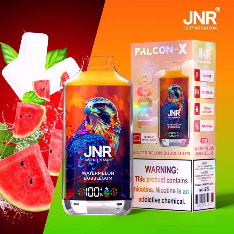 Jnr Falcon X 18000 18kpuffs Einweg Vape Watermelon Bubblegum Disposable Device