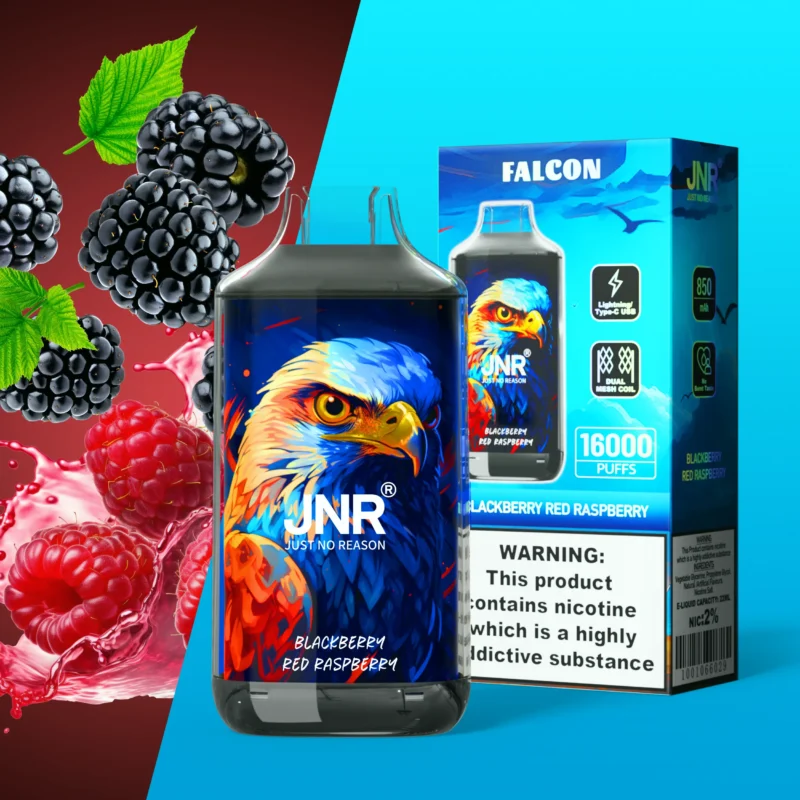 Jnr Falon 16,000 16k Puffs Disposable Vape - Blackberry Red Raspberry Disposable Device