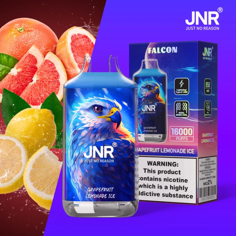 Jnr Falon 16,000 16k Puffs Disposable Vape Grapefruit Lemonade Ice Disposable Device