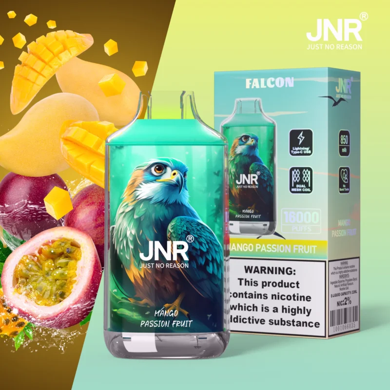 Jnr Falon 16,000 16k Puffs Disposable Vape Mango Passion Fruit Disposable Device