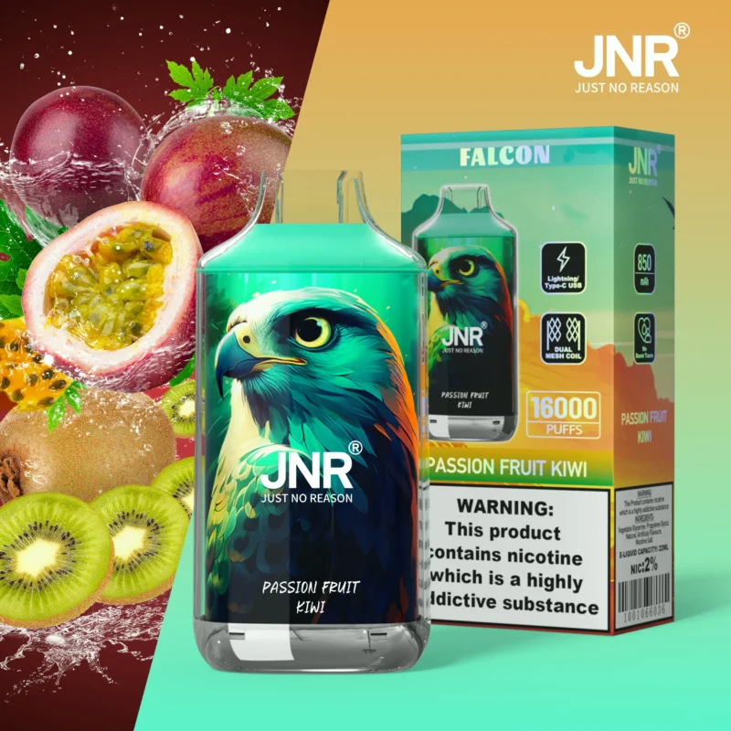 Jnr Falon 16,000 16k Puffs Passion Fruit Kiwi Disposable Vape Device