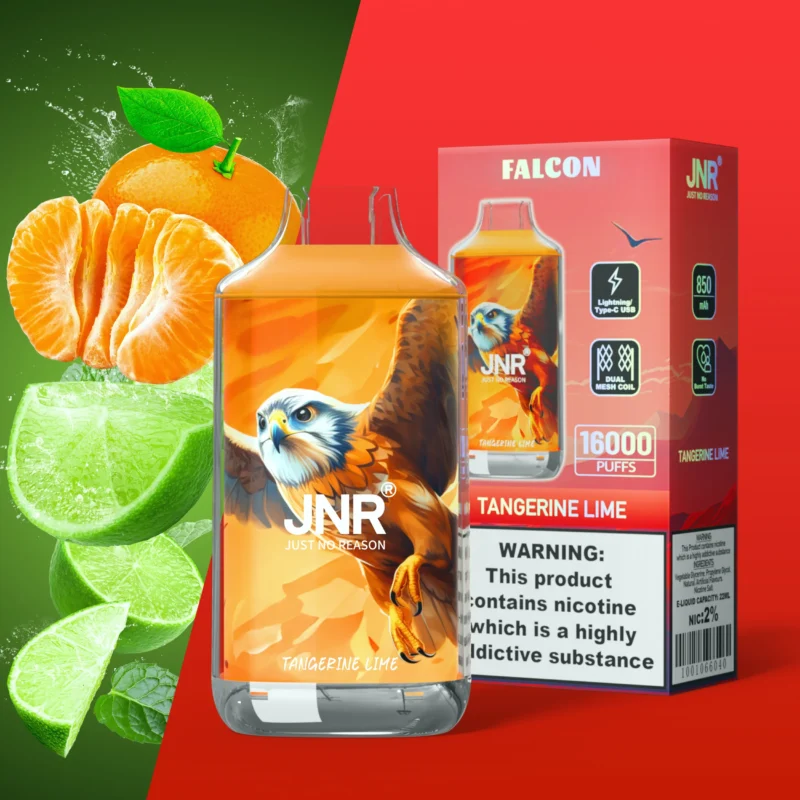 Jnr Falon 16,000 16k Puffs Disposable Vape Tangerine Lime Fn18 Disposable Device
