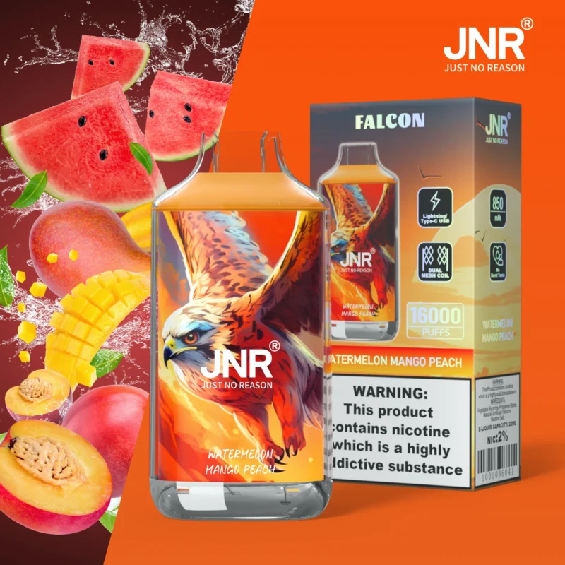 Jnr Falon 16,000 16k Puffs Disposable Vape Watermelon Mango Peach Disposable Device