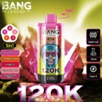 Puff 120k Bang Legend Disposable Vape Strawberry Kiwi Banana Lychee Ice Watermelon Berry Passion Fruit Mango.jpg Disposable