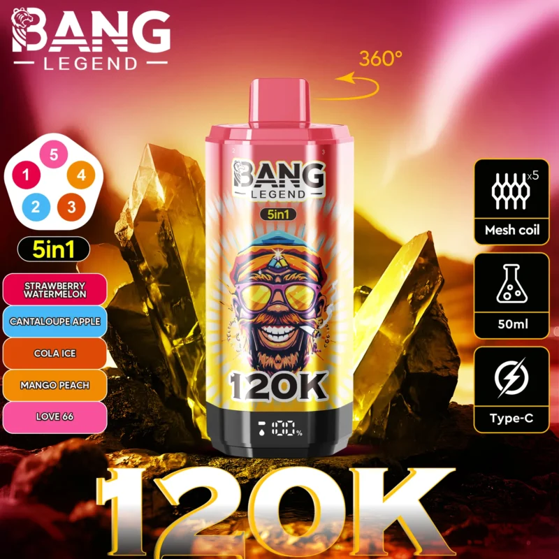 Puff 120k Bang Legend Disposable Vape Strawberry Watermelon Cantaloupe Apple Cola Ice Mango Peach Love 66.jpg Disposable Dev