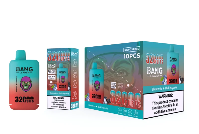 Puff 32k Bang Leader Puffs Einweg Vape Blueberry Ice Black Dragon 2 Disposable Device