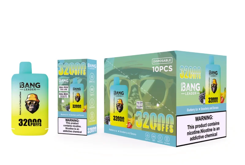 Puff 32k Bang Leader Puffs Einweg Vape Blueberry Ice Strawberry Banana 2 Disposable Device