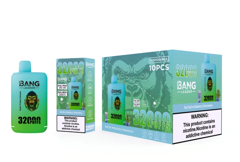 Puff 32k Bang Leader Puffs Einweg Vape Red Bull Blueberry Watermelon 2 Disposable Device