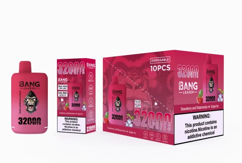 Puff 32k Bang Leader Puffs Einweg Vape Strawberry Watermelon Grape Ice 2 Disposable Device