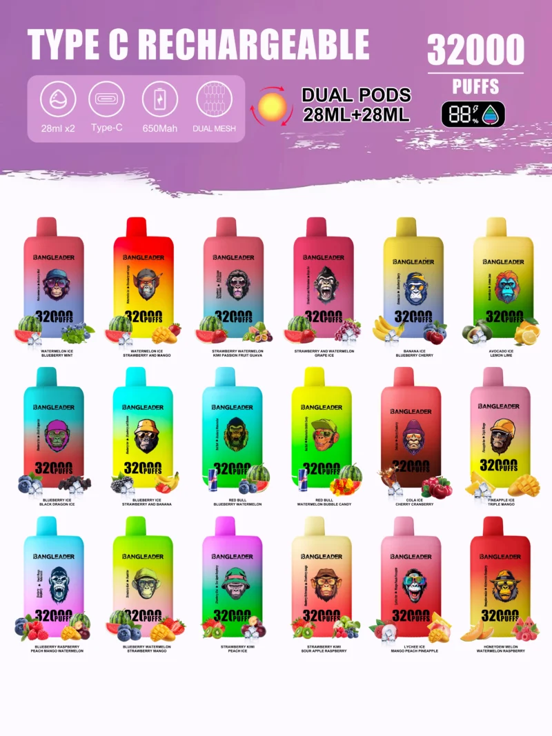 Puff 32k Bang Leader Puffs Einweg Vape Flavors List 3 Disposable Device