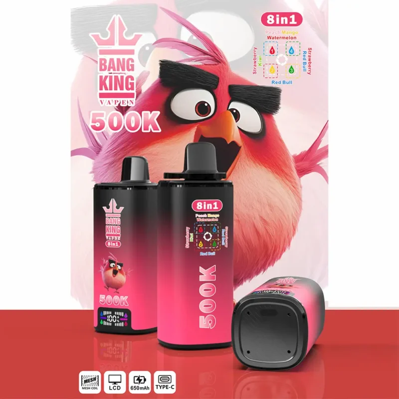 Puff 500k Bang King 500000 Puffs Einweg Vape Peach Mango Watermelon Red Bull Strawberry Kiwi.jpg Disposable Device