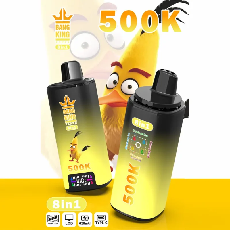 Puff 500k Bang King 500000 Puffs Einweg Vape Triple Melon Blueberry Ice Cherry Bomb Pineapple Coconut.jpg 1 Disposable D