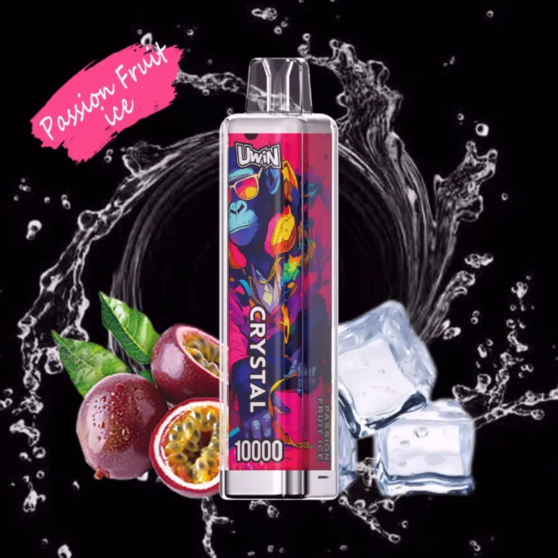 Uwin Crystal 10000 10k Puffs Einweg Vapeeinweg Vape Passion Fruit Ice Disposable Device