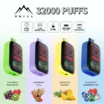 Vhill V32k 32000 Puffs Flavor List Disposable Vape Device