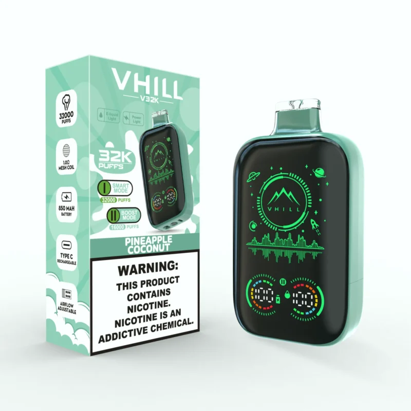 Vhill V32k 32000 Puffs Einweg Vape Eu Warehouse Pineapple Coconut Disposable Device