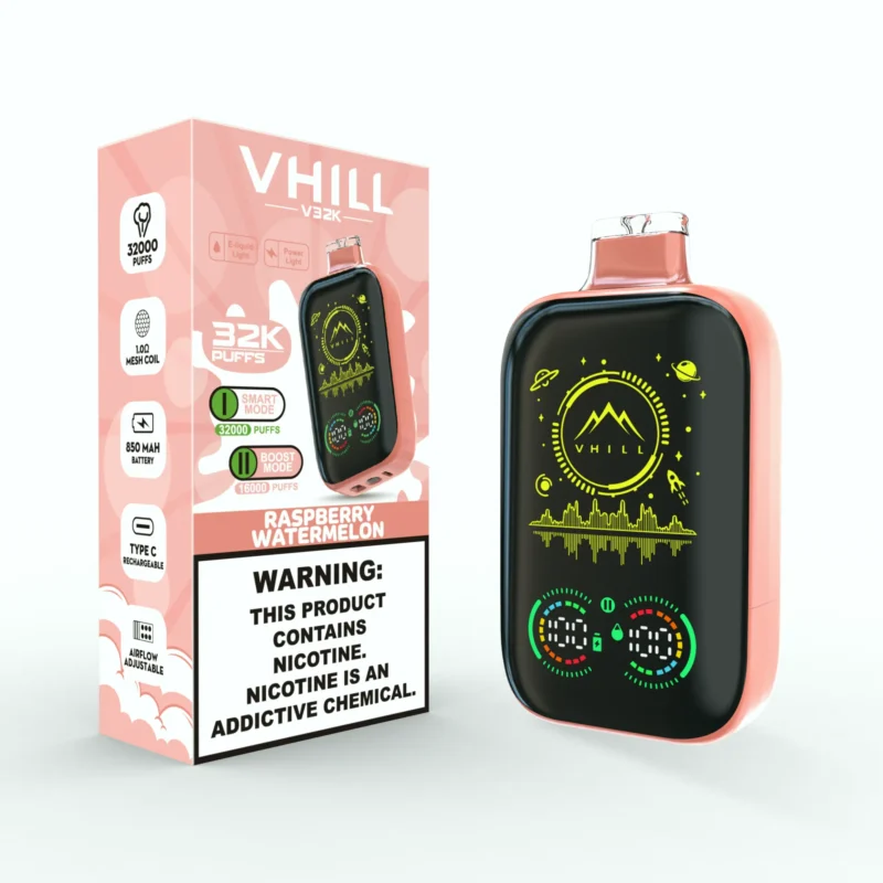 Vhill V32k 32000 Puffs Einweg Vape Eu Warehouse Rasberry Watermelon Disposable Device