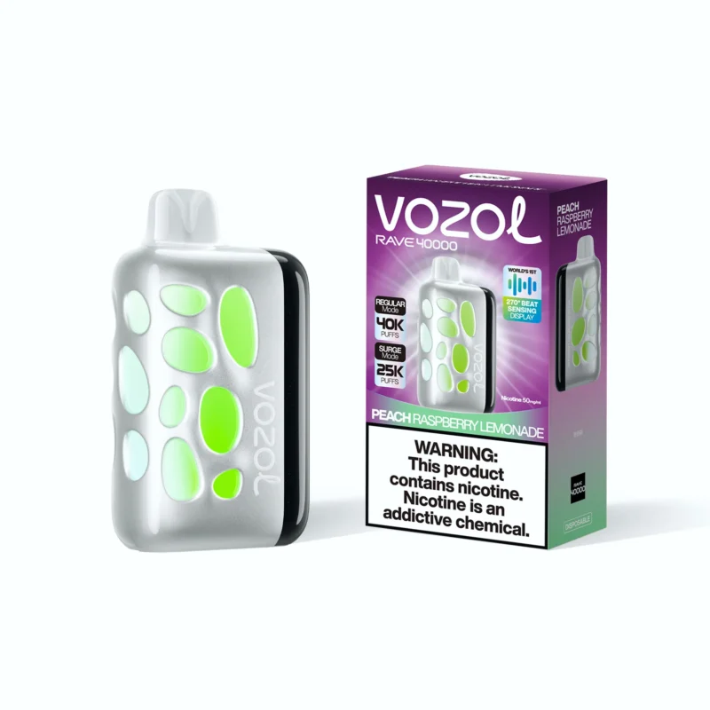 Vozol Rave 40000 Puffs Einweg Vape Peach Raspberry Lemonade 3 Disposable Device