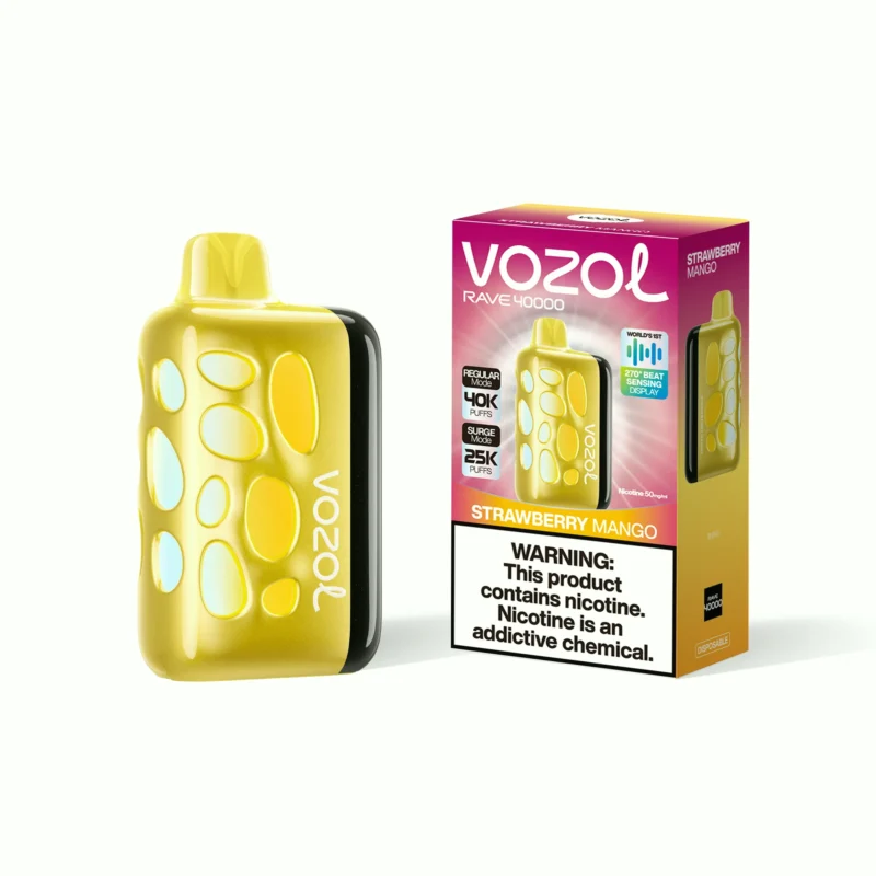 Vozol Rave 40000 Puffs Einweg Vape Strawberry Mango 3 Disposable Device
