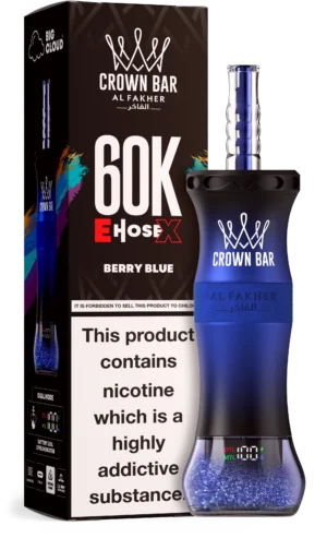 Al Fakher Crown Bar E Hose X 60000 Puffs Einweg Vape Berry Blue Disposable Device