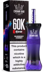 Al Fakher Crown Bar E Pipe X 60,000 Puffs Disposable Vape Blueberry Cherry Disposable Device