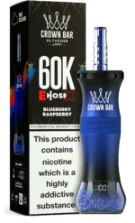 Al Fakher Crown Bar E Pipe X 60,000 Puffs Disposable Vape Blueberry Raspberry Disposable Device