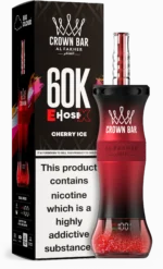 Al Fakher Crown Bar E Cartridge x 60,000 Puffs Cherry Ice Disposable Vape Device