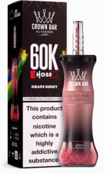 Al Fakher Crown Bar E Pipe X 60,000 Puffs Disposable Vape Grape Berry Disposable Device