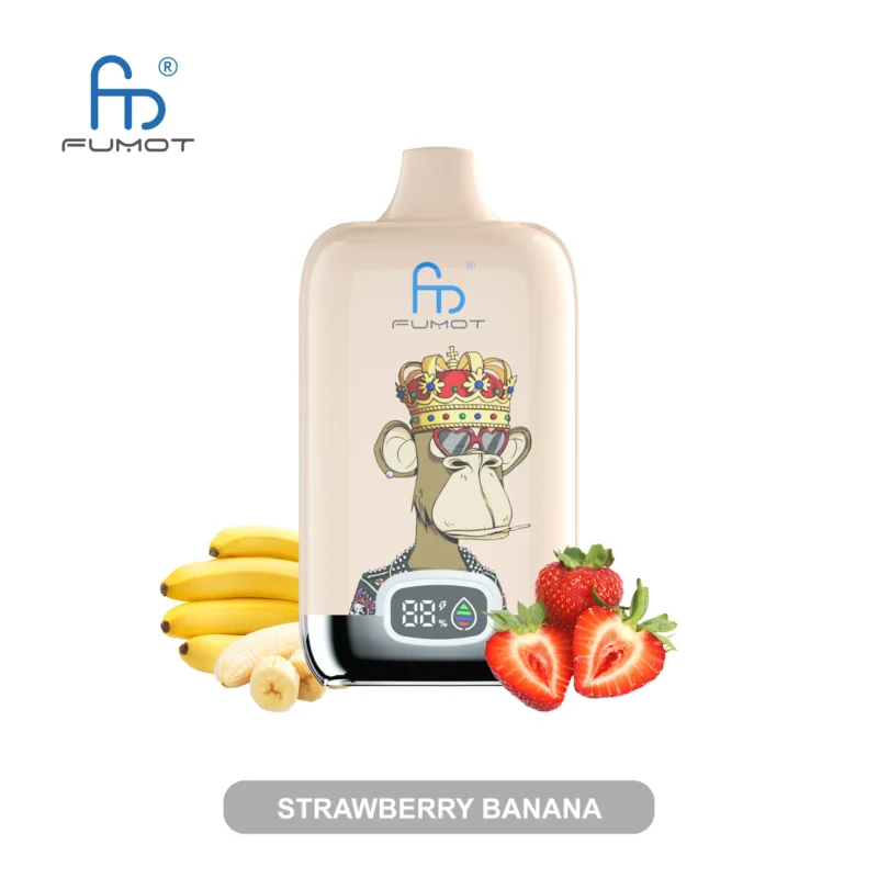 Fumot Randm Digital Box 12000 Puffs Einweg Vape Strawberry Banana 1 Disposable Device