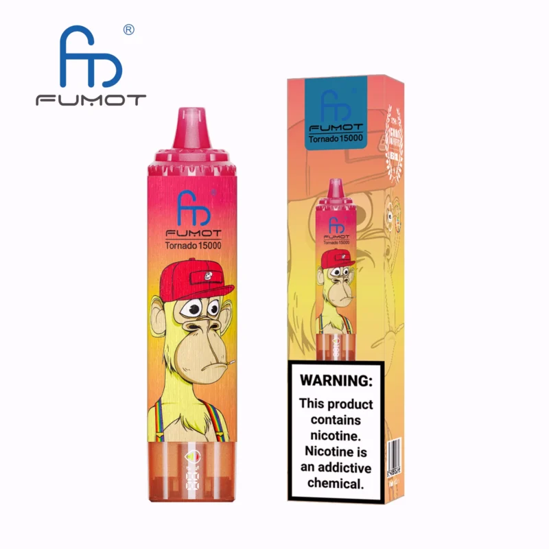 Fumot Randm Tornado 15000 Puffs Einweg Vape Strawberry Red Bull Disposable Device