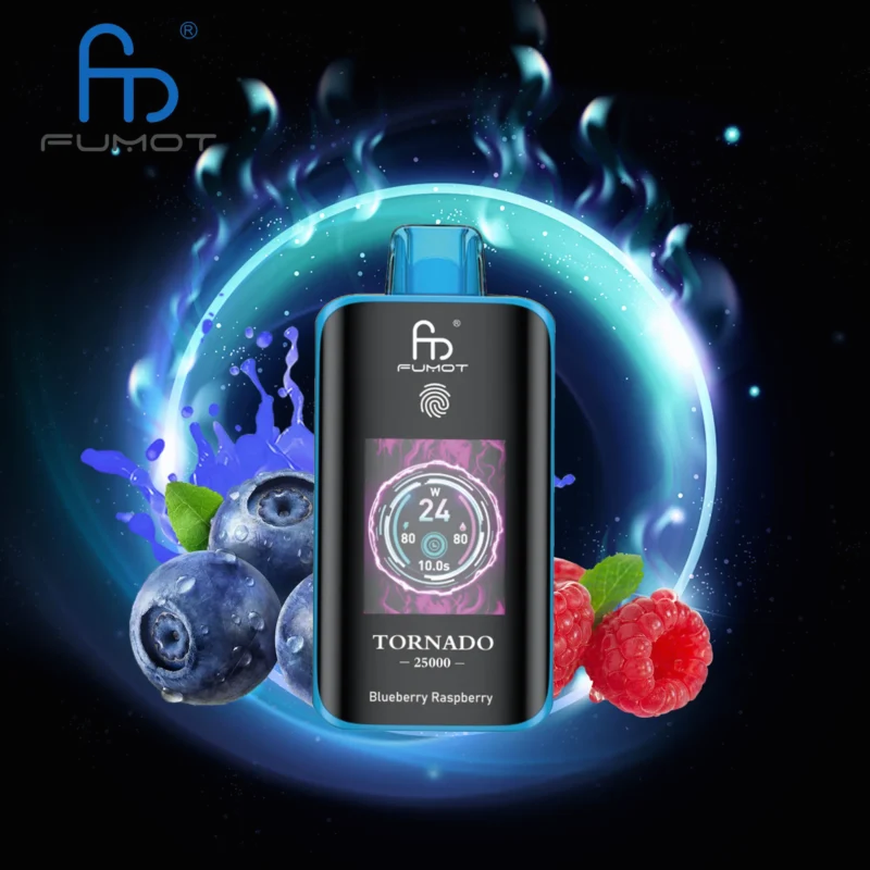 Fumot Tornado 25000 25k Puffs Einweg Vape Blueberry Raspberry Disposable Device