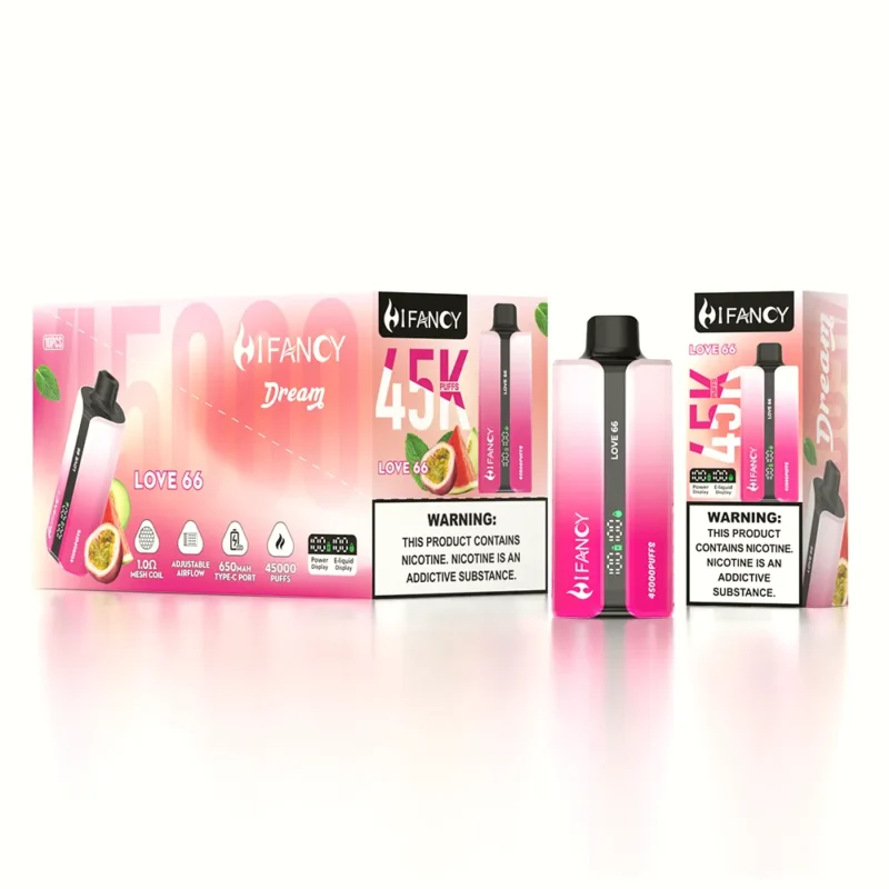 Hifancy Dream 45000 Puffs Einweg Vape Love66watermelonhoneydewmelonpassion Fruitmint 2 Disposable Device