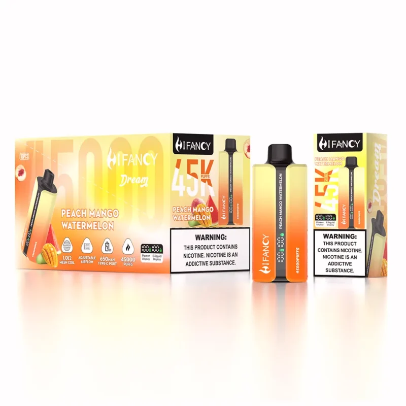 Hifancy Dream 45000 Puffs Einweg Vape Peach Mango Watermelon 2 Disposable Device