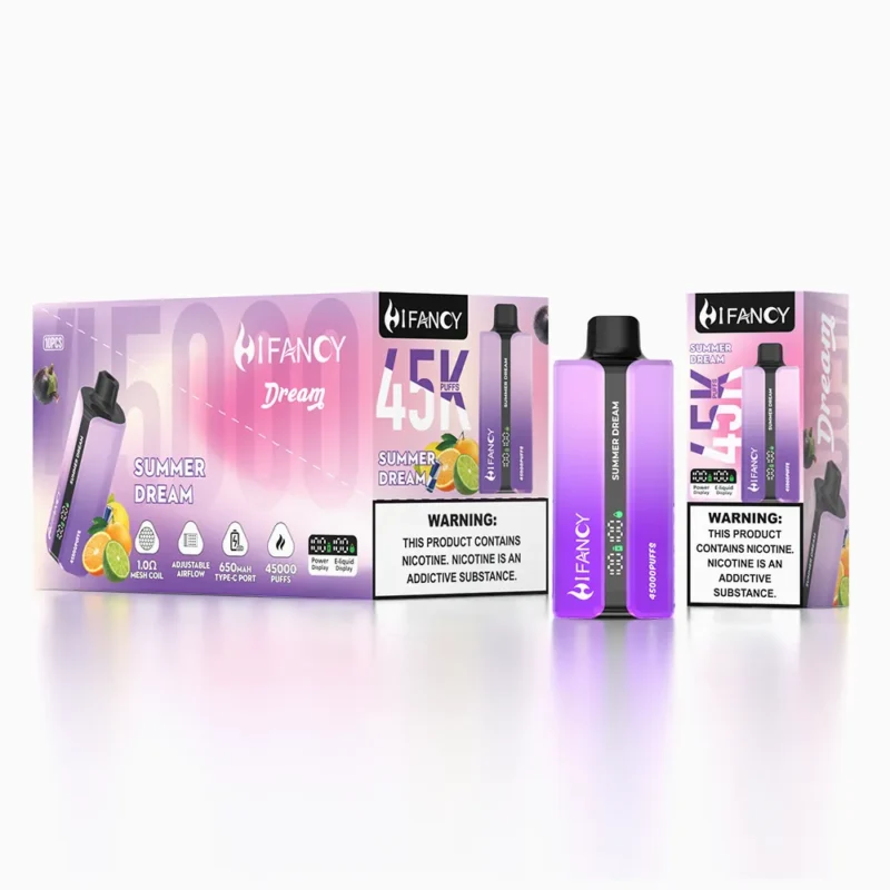 Hifancy Dream 45000 Puffs Einweg Vape Summer Dreamgrapeorangelemonredbull 2 Disposable Device