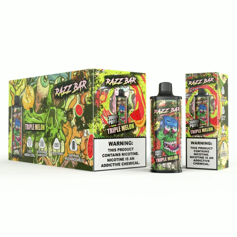 Razz Bar 30000 Puffar Triple Melon 2 Disposable Vape Device