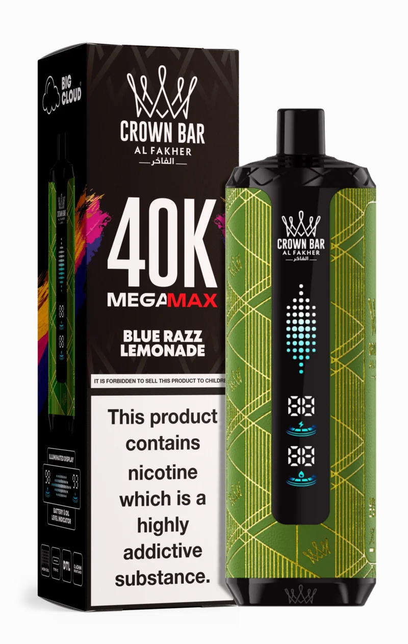 Al Fakher Mega Max 40000 Puffs Einweg Vape Blue Razz Lemonade Disposable Device
