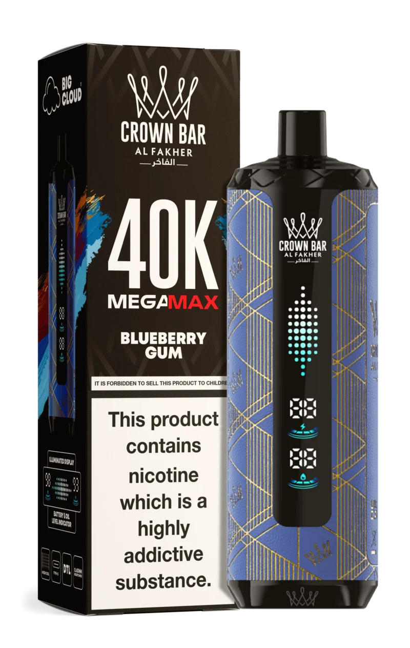 Al Fakher Mega Max 40000 Puffs Einweg Vape Blueberry Gum Disposable Device